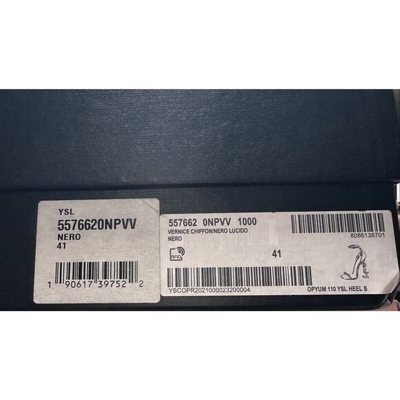 Saint Laurent Opyum Patent Leather Sandals In Nero US 11 $1500 - Picture 13 of 13